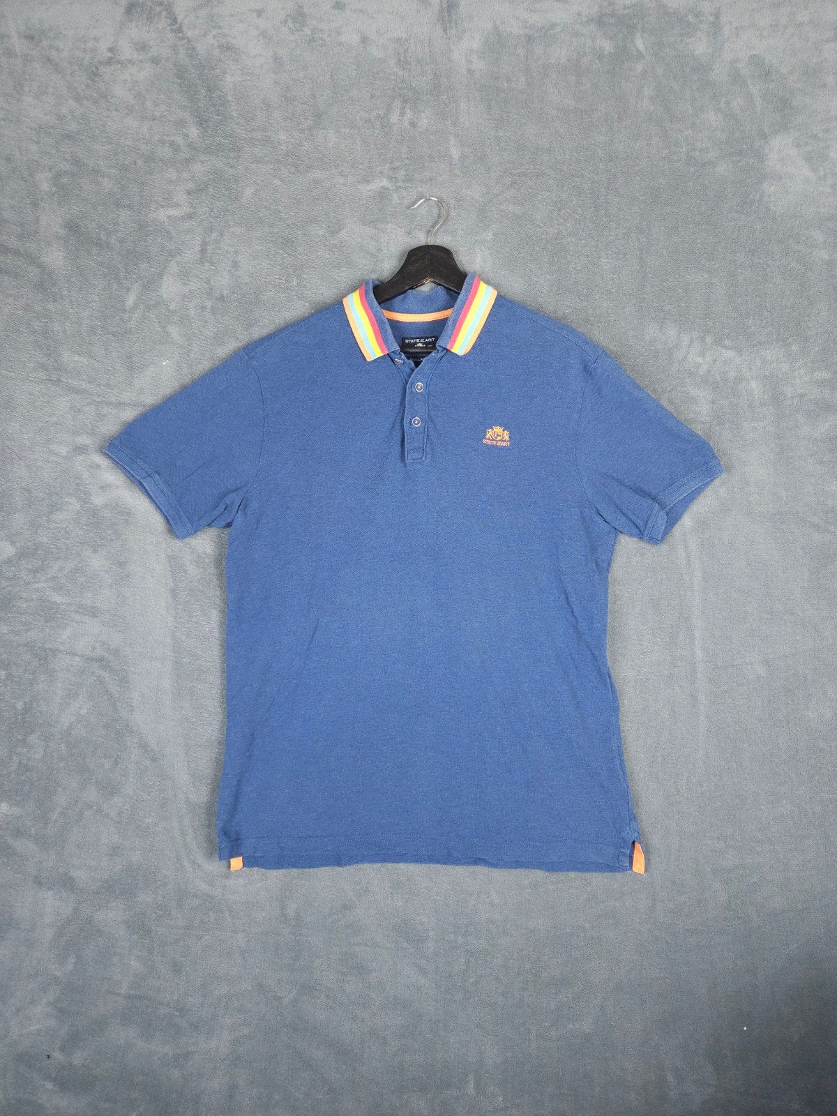 State Of Art Polo Shirt Regular Fit L Blauw Heren Top T-shir, State of Art, Maat 52/54 (L), Blauw, .