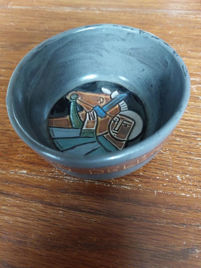 Vintage Pottenbakkerij Oisterwijk Sint Maarten schaaltje, Ophalen of Verzenden