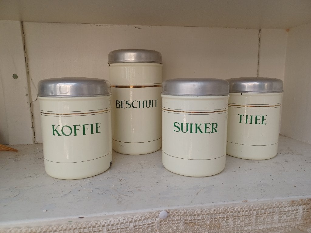 Emaille keuken bussen, Antiek en Kunst, Antiek | Emaille, Ophalen of Verzenden