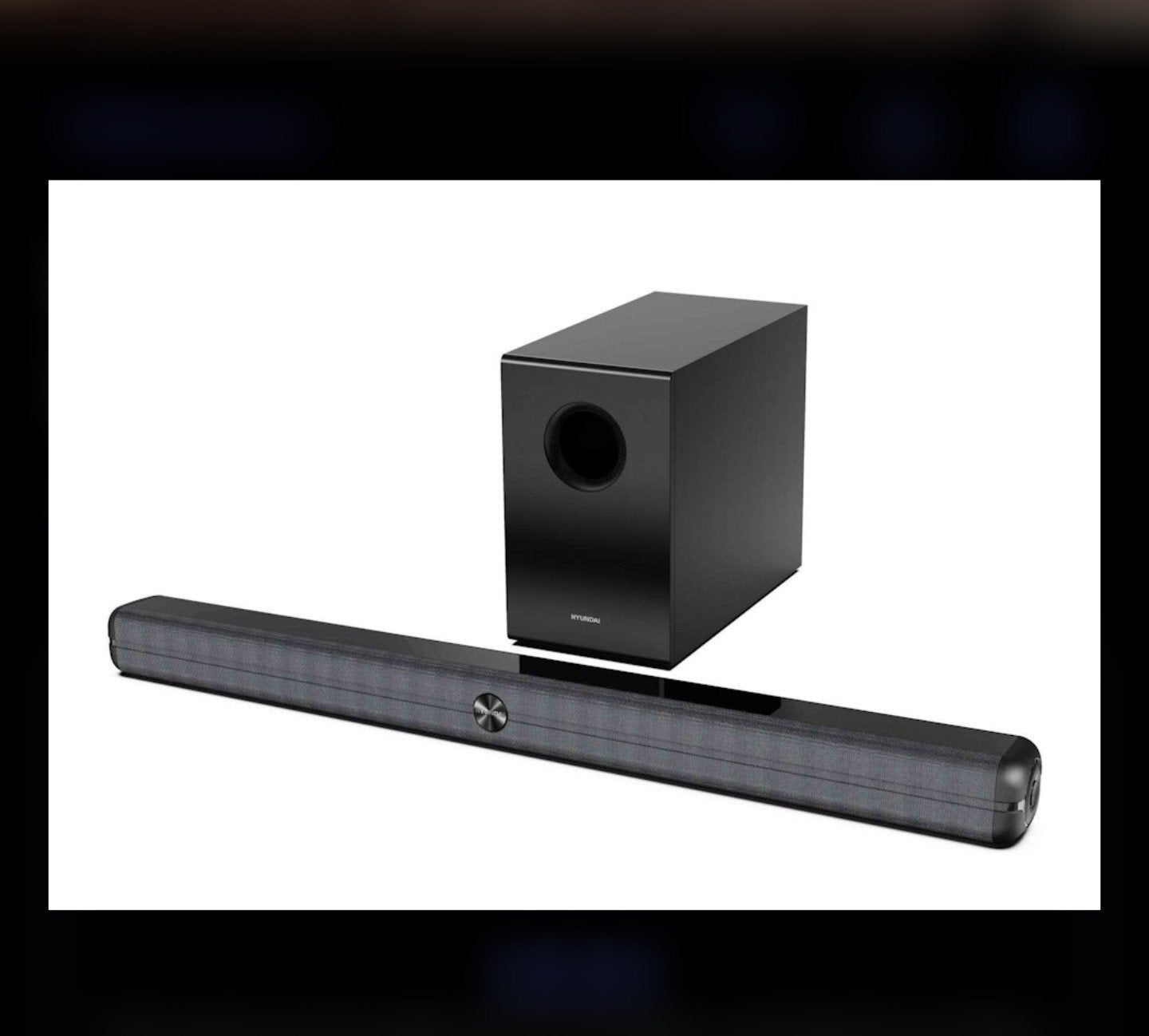 Soundbar met externe subwoofer - merk hyundai, Audio, Tv en Foto, Ophalen, Met externe subwoofer, Zo goed als nieuw