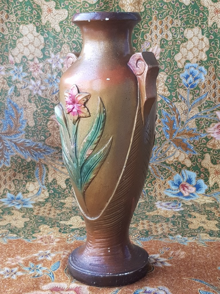 Antiek stel Pecchioli vazen uit Italië 31 cm. uit 1920., Ophalen of Verzenden
