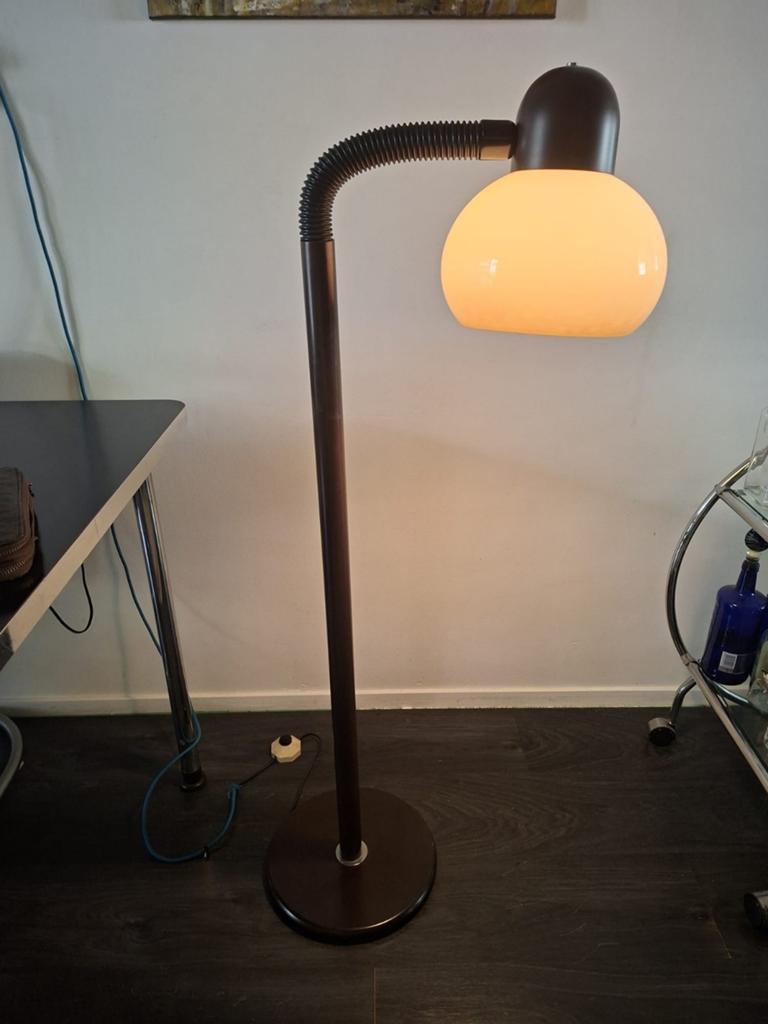 Vintage Dijkstra Herda space age midcentury design vloerlamp, Ophalen, 150 tot 200 cm