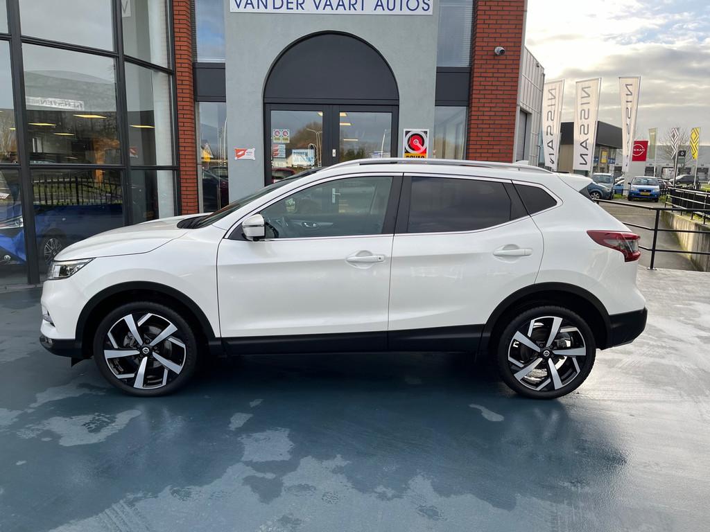 Nissan Qashqai 1.3 DIG-T Tekna AUTOMAAT LEDER NAVI 360CAMERA, Gebruikt, Euro 6, Wit, Leder