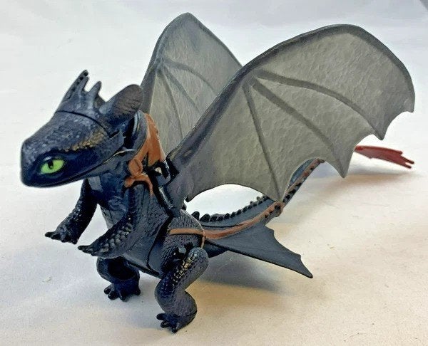 Hoe tem je een draak Tandloos figuur Night Fury DreamWorks, Coolsingel 104, 3011 AG Rotterdam, Netherlands, Verzenden, Zo goed als nieuw
