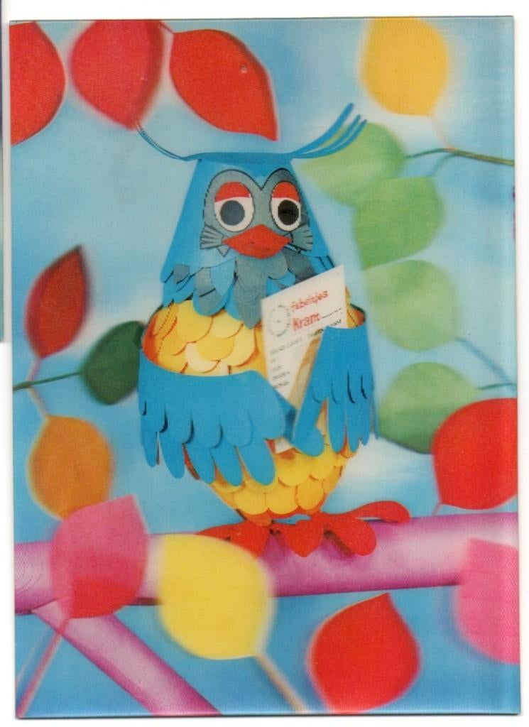 3D diepte beweegbare kaart Meneer de Uil, Verzamelen, Ansichtkaarten | Themakaarten, Ophalen, 1980 tot heden, Gelopen, Sterren en Beroemdheden