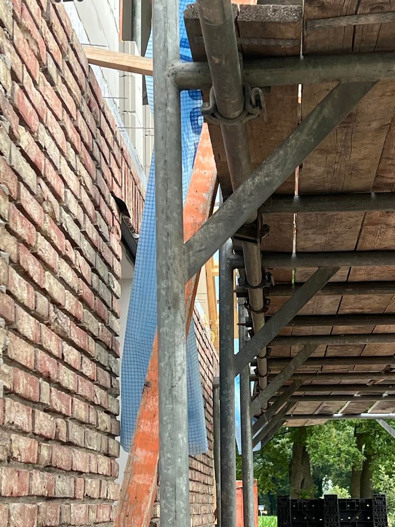 Grote complete H-Jukken steiger te koop!, Doe-het-zelf en Verbouw, Steigers, Gebruikt, Overige typen, 5 meter of hoger, Ophalen