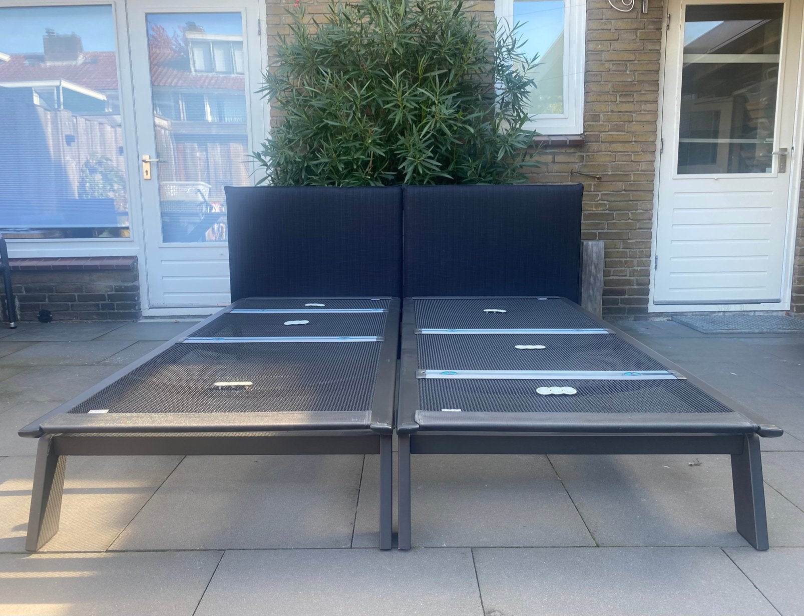 Auping Orignal 2x 90x200x34 met hoofdboard, Ophalen, 90 cm, Zwart, Tweepersoons