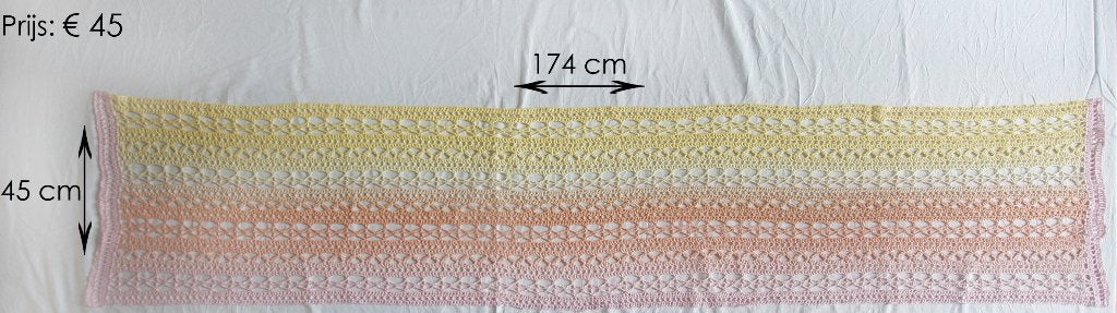 Zelf gehaakte omslagdoek sjaal shawl 100% katoen, Kleding | Dames, Ophalen of Verzenden, Nieuw, Maat 38/40 (M), Sjaal
