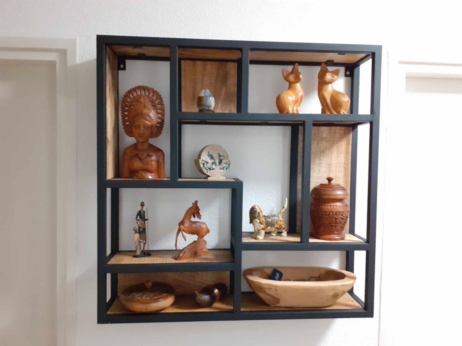 Mango houten wandrek vierkant NIEUW, Huis en Inrichting, Woonaccessoires | Wanddecoraties, Ophalen, 75 cm, 75 cm, Nieuw