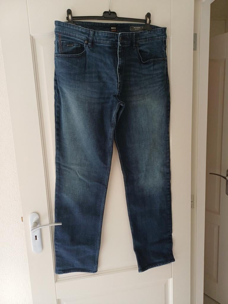 BOSS Hugo Boss 050 Albany Relaxed Fit Jeans, Kleding | Heren, Spijkerbroeken en Jeans, W36 - W38 (confectie 52/54), Blauw, Ophalen of Verzenden