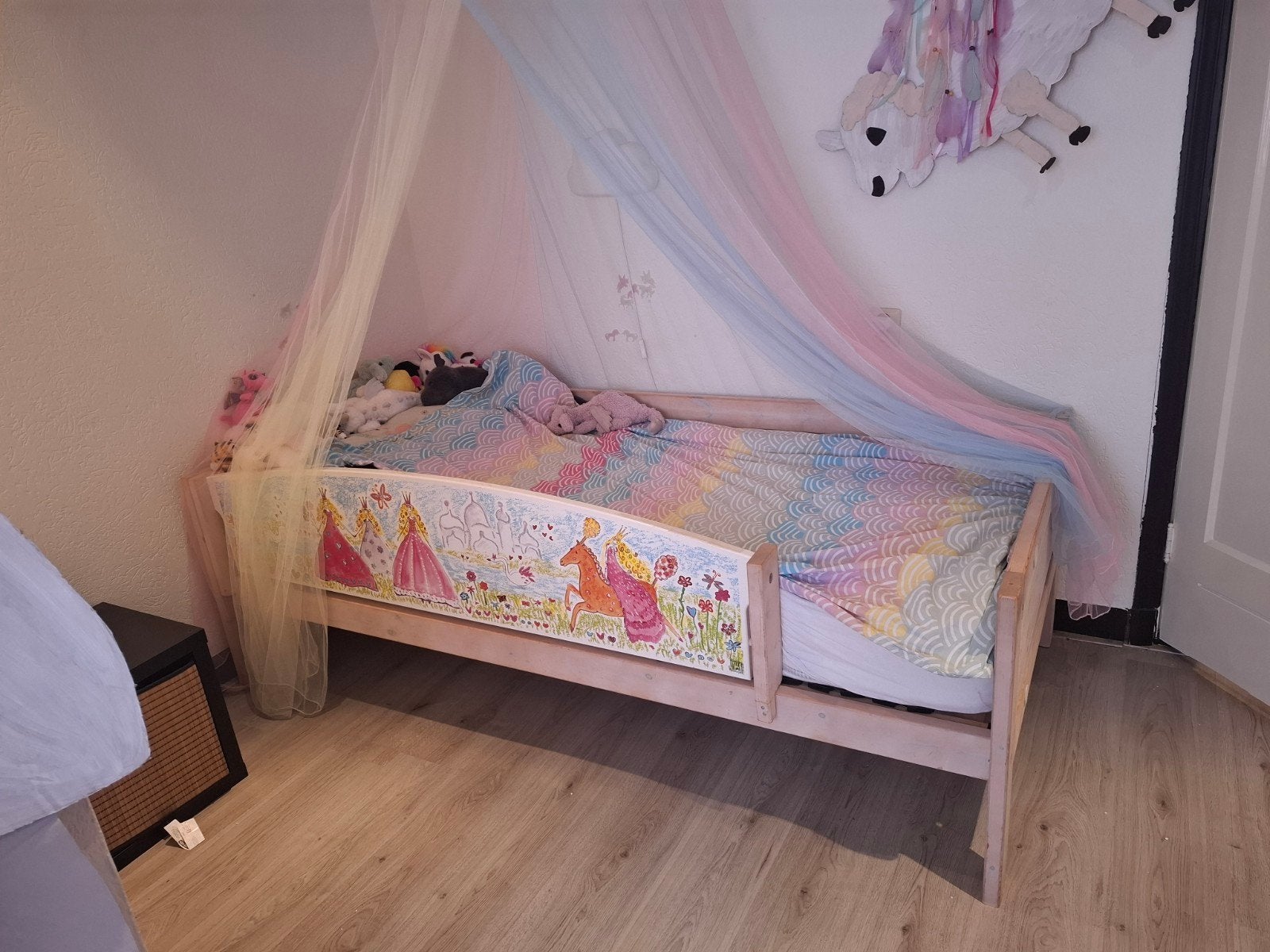 Een persoons bed, Ophalen, Gebruikt, 180 cm of meer, 85 tot 100 cm
