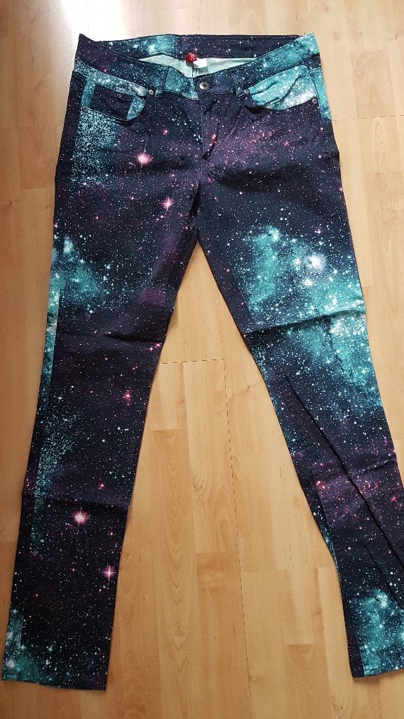 H&M Divided Galaxy Jeans Broek, Kleding | Dames, Spijkerbroeken en Jeans, H&M, Blauw, Ophalen of Verzenden, Zo goed als nieuw