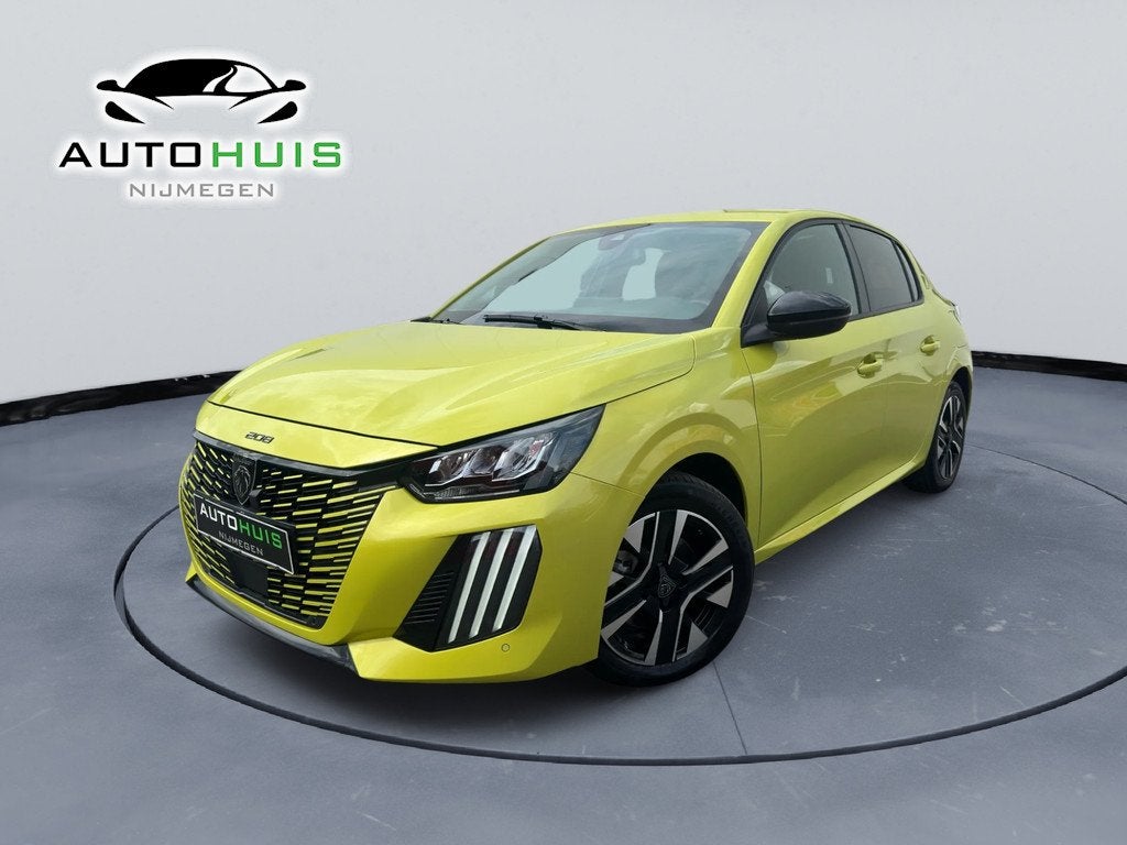 Peugeot 208 Allure Hybrid 100PK e-DCS6 Automaat Navigatie, P, Auto's, Peugeot, Gebruikt, Zwart, 1199 cc, 100 pk