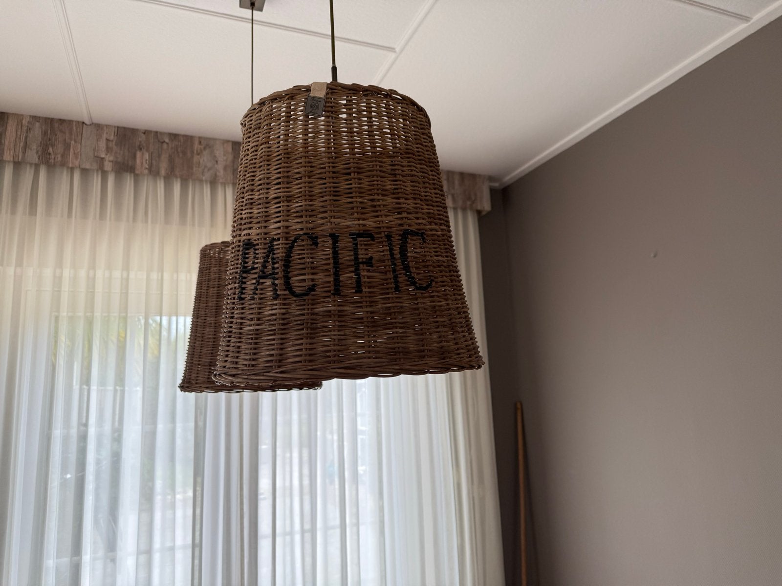 Rotan hanglamp 'Pacific' - Natuurlijke sfeer, Ophalen, Gebruikt, Natuurlijk materiaal, E27 (groot)