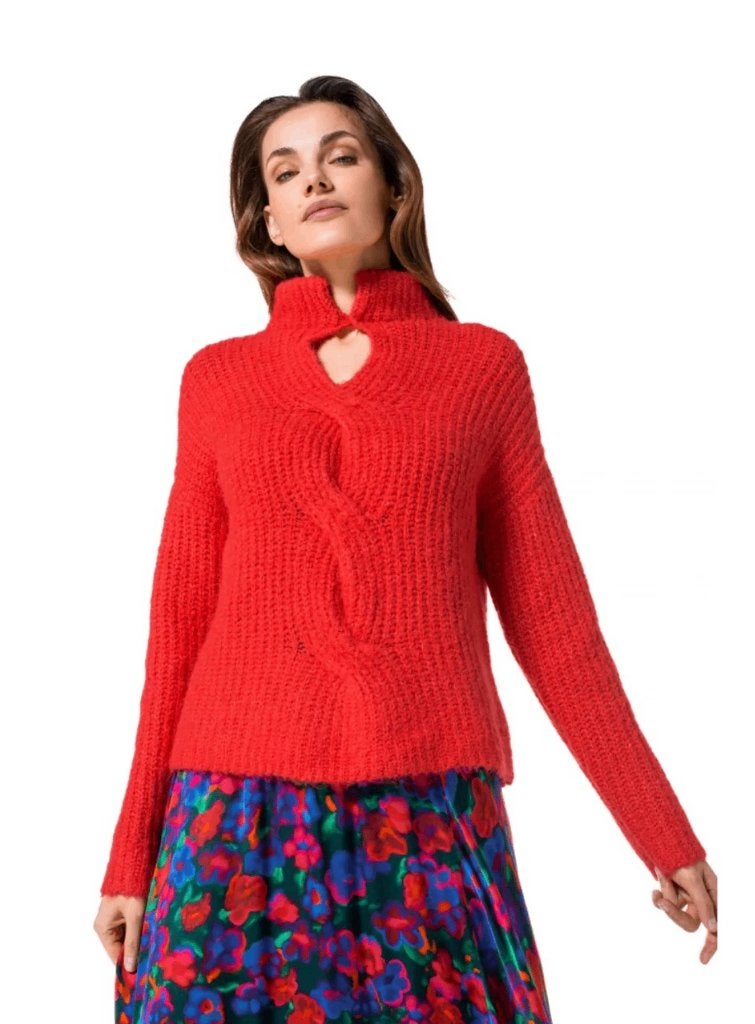 🌻Nieuwe mooie rode trui van Caroline Biss 44, Verzenden, Maat 42/44 (L), Nieuw, Caroline Biss