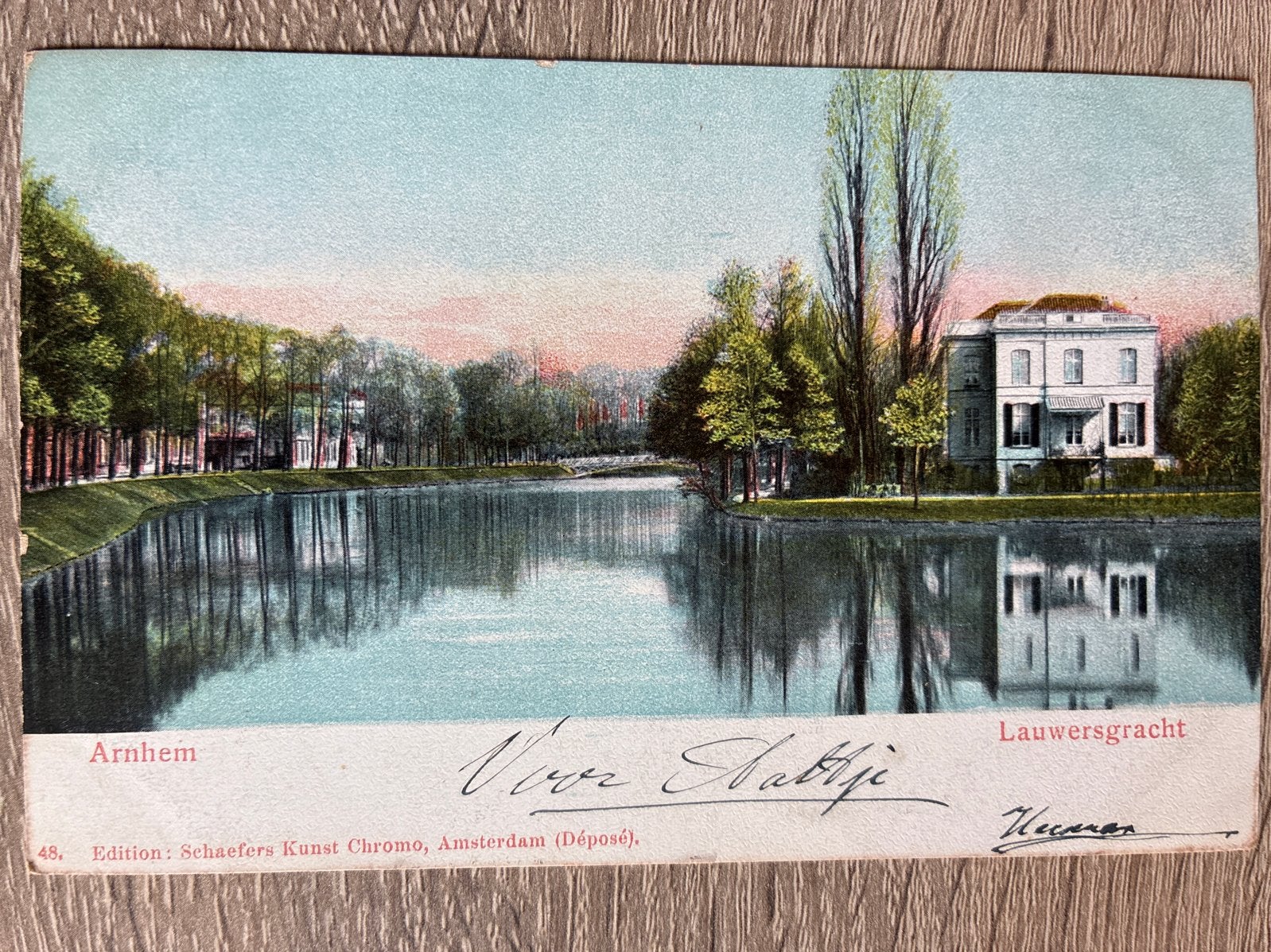Oude Ansichtkaart Arnhem Lauwersgracht - Voor 1920, Ophalen of Verzenden, Voor 1920, Ongelopen, Gelderland