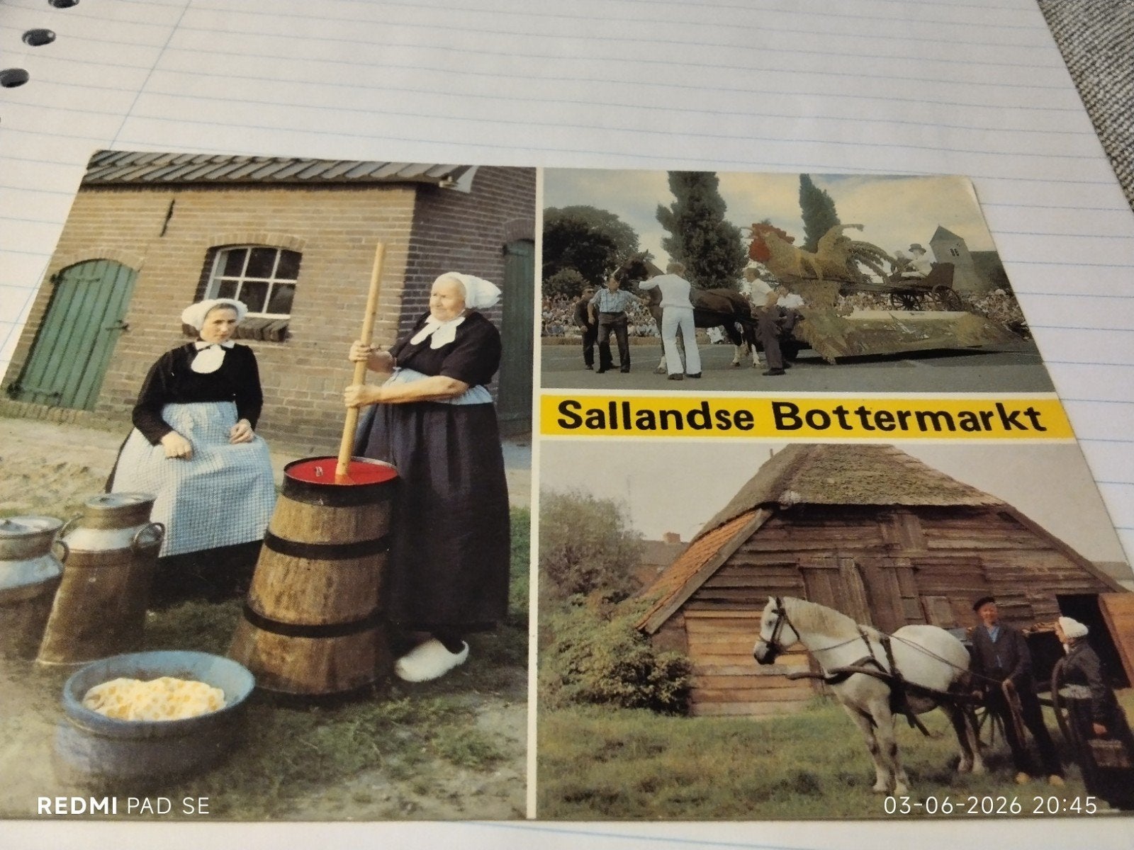 Oude ansichtkaart Sallandse Botermarkt Raalte, Ophalen of Verzenden