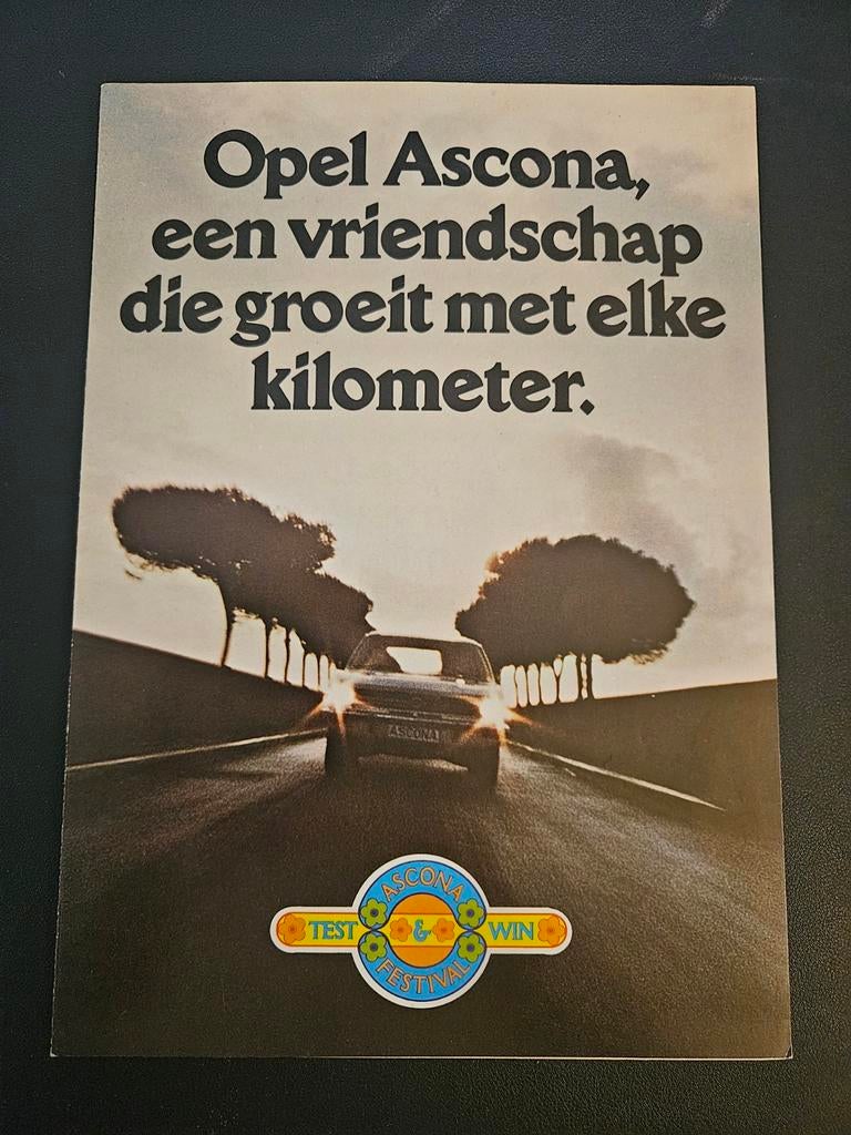 Brochure Opel Ascona, Boeken, Auto's | Folders en Tijdschriften, Ophalen of Verzenden, Zo goed als nieuw, Opel