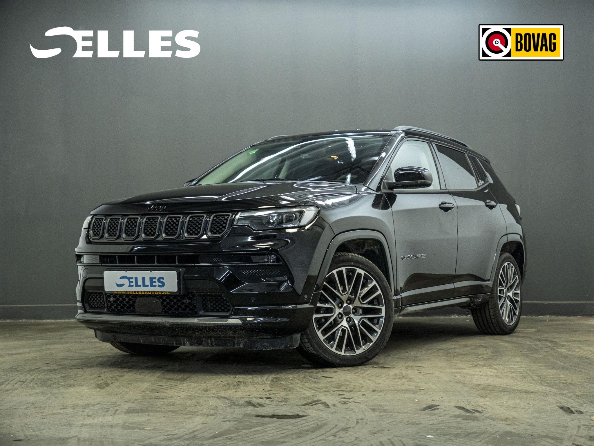 Jeep Compass 1.5T e-Hybrid Night Eagle | Geventileerde voors, Gebruikt, 4 cilinders, Adaptive Cruise Control, Leder en Stof