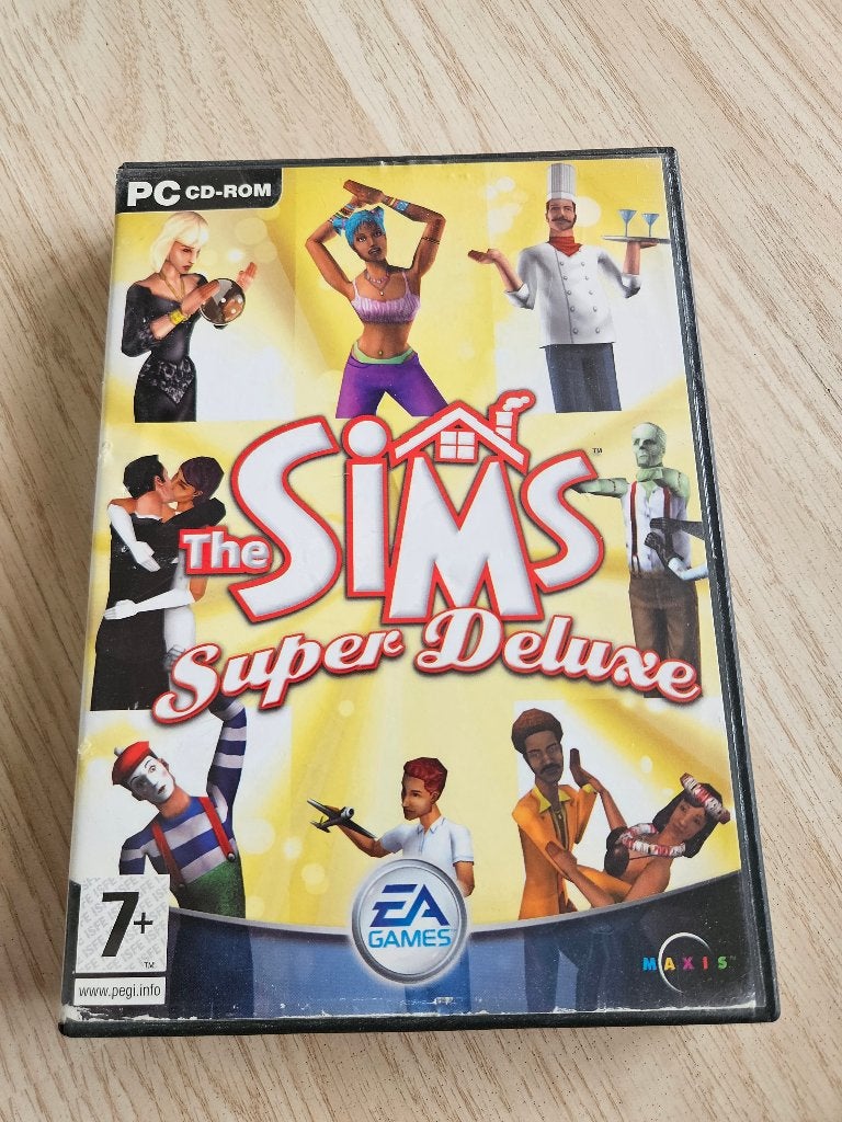 The Sims Super Deluxe (PC CD-ROM) - 4-Disc Set (beschadigd), Spelcomputers en Games, Gebruikt, 1 speler, Ophalen of Verzenden