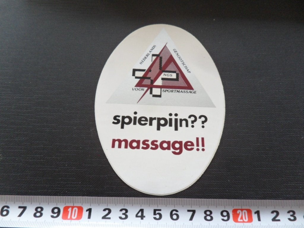sticker spierpijn? massage! NGS sportmassage, Ophalen, Zo goed als nieuw