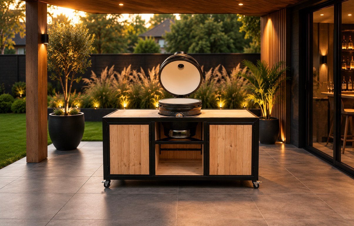 Luxe Buitenkeuken XL | Geschikt voor 22 Inch Kamado, Tuin en Terras, Buitenkeukens, Ophalen, Info@123barren.nl, Houtskool, Nieuw