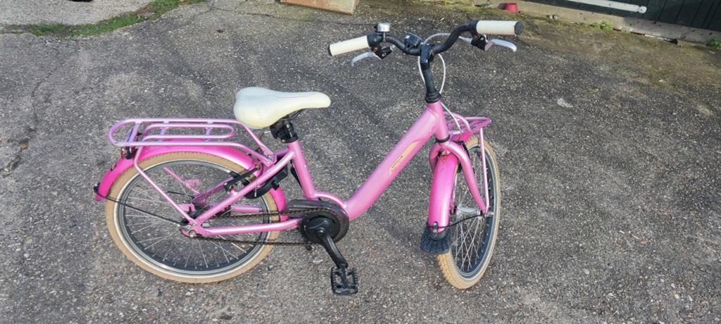 Roze kinderfiets 20 inch, Ophalen, Zo goed als nieuw, Terugtraprem, 20 inch