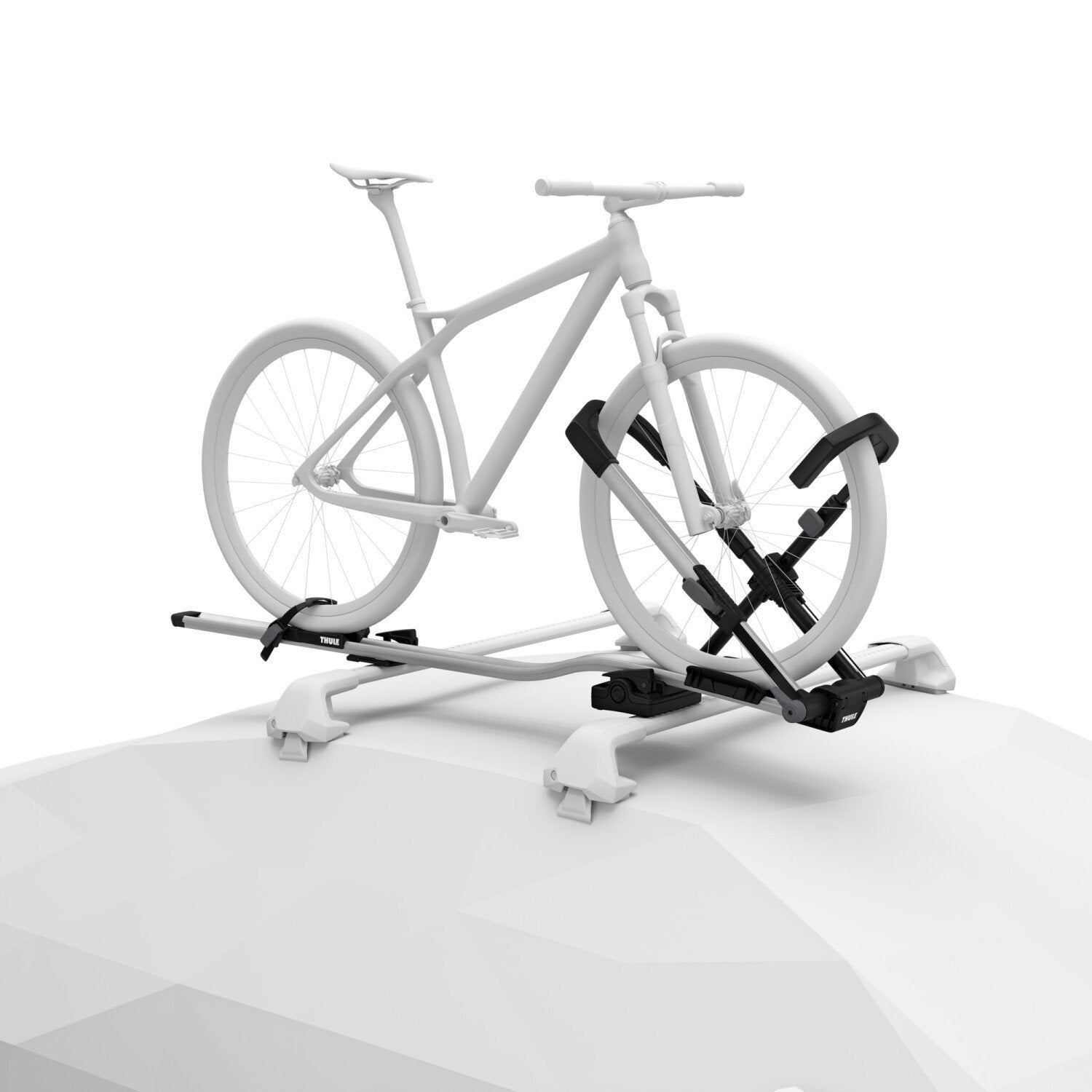 Thule Upride 599 fietsendrager (2 stuks), Auto diversen, Fietsendragers, Zo goed als nieuw, Dakdrager, 2 fietsen, Ophalen