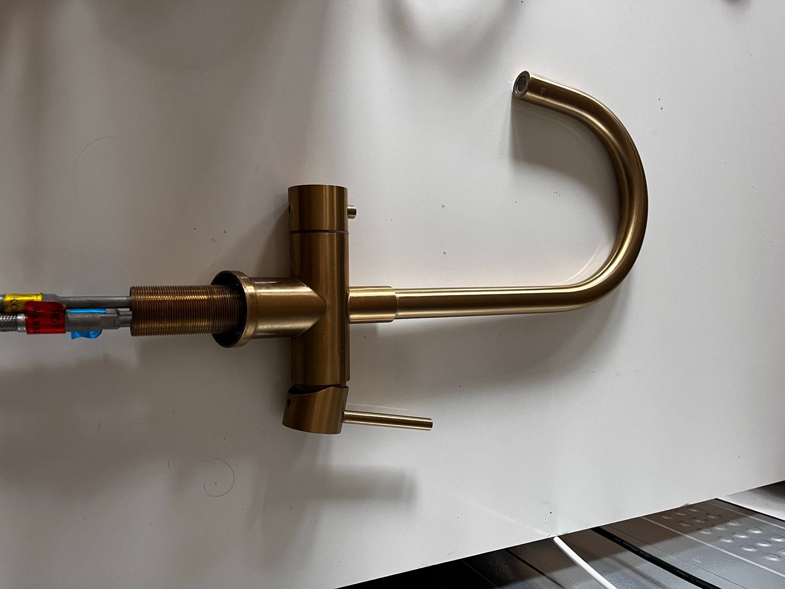 Selsiuz kokendwaterkraan met boiler - Goud, Ophalen of Verzenden, Zo goed als nieuw, Chroom, Kraan