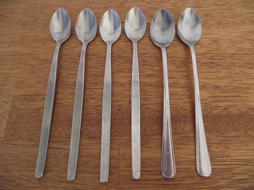 4 RVS cocktail lepel ijslepel  macchiato lepel 19 cm p stuk, Ophalen of Verzenden