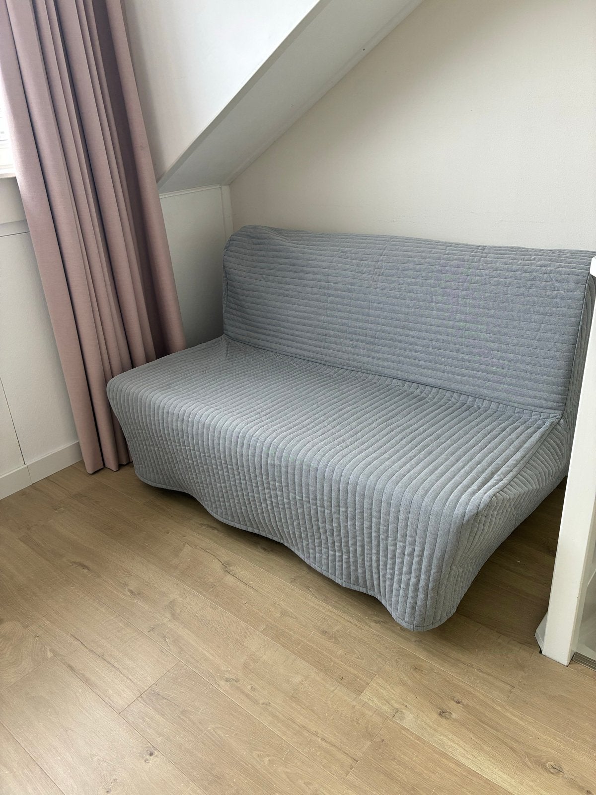 IKEA Lycksele Lovas Slaapbank grijs, Ophalen, Gebruikt, Tweepersoons, 140 cm
