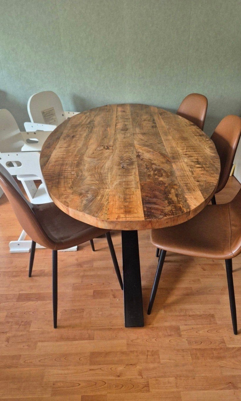 ovale eettafel 190cm, Ophalen, Ovaal, 150 tot 200 cm, 50 tot 100 cm