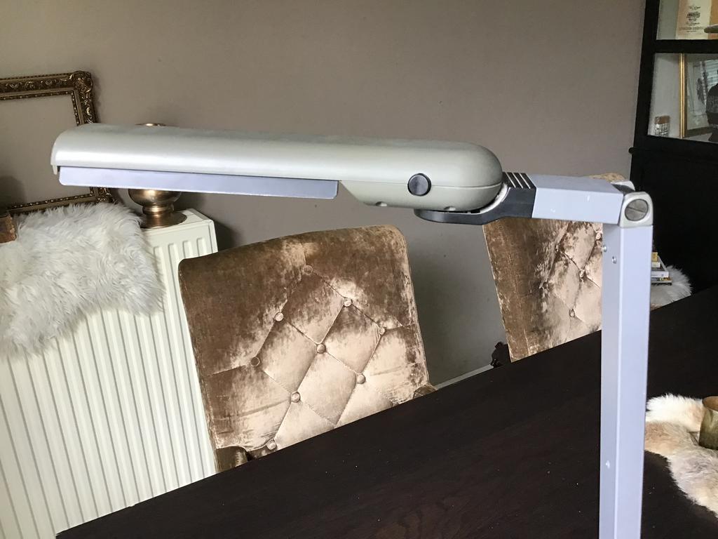 Vintage LEDU 612 Architechtenlamp Design lamp Grijs groen, Ophalen of Verzenden, Zo goed als nieuw