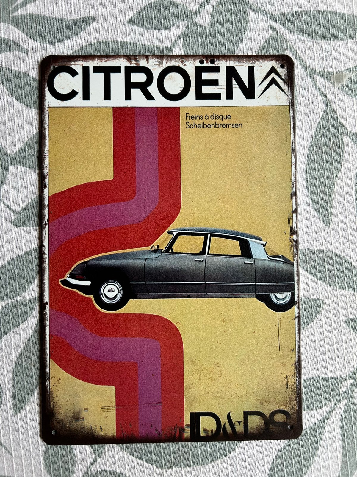 Citroën DS Vintage Metalen Plaat - 20x30 cm, Ophalen of Verzenden, Gebruikt, Auto's