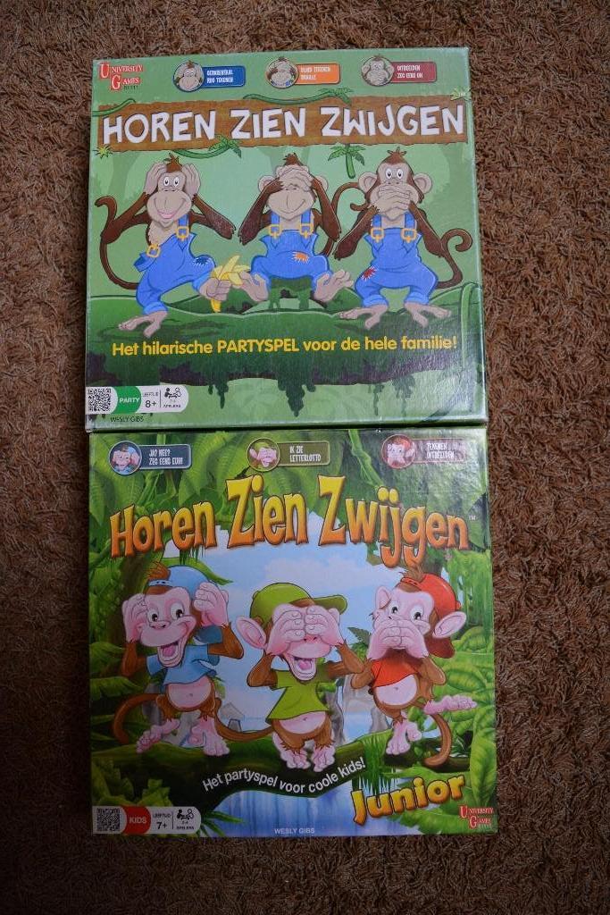 horen zien en zwijgen, kids, party / aanvulset, Hobby en Vrije tijd, Gezelschapsspellen | Bordspellen, Ophalen of Verzenden, Gebruikt