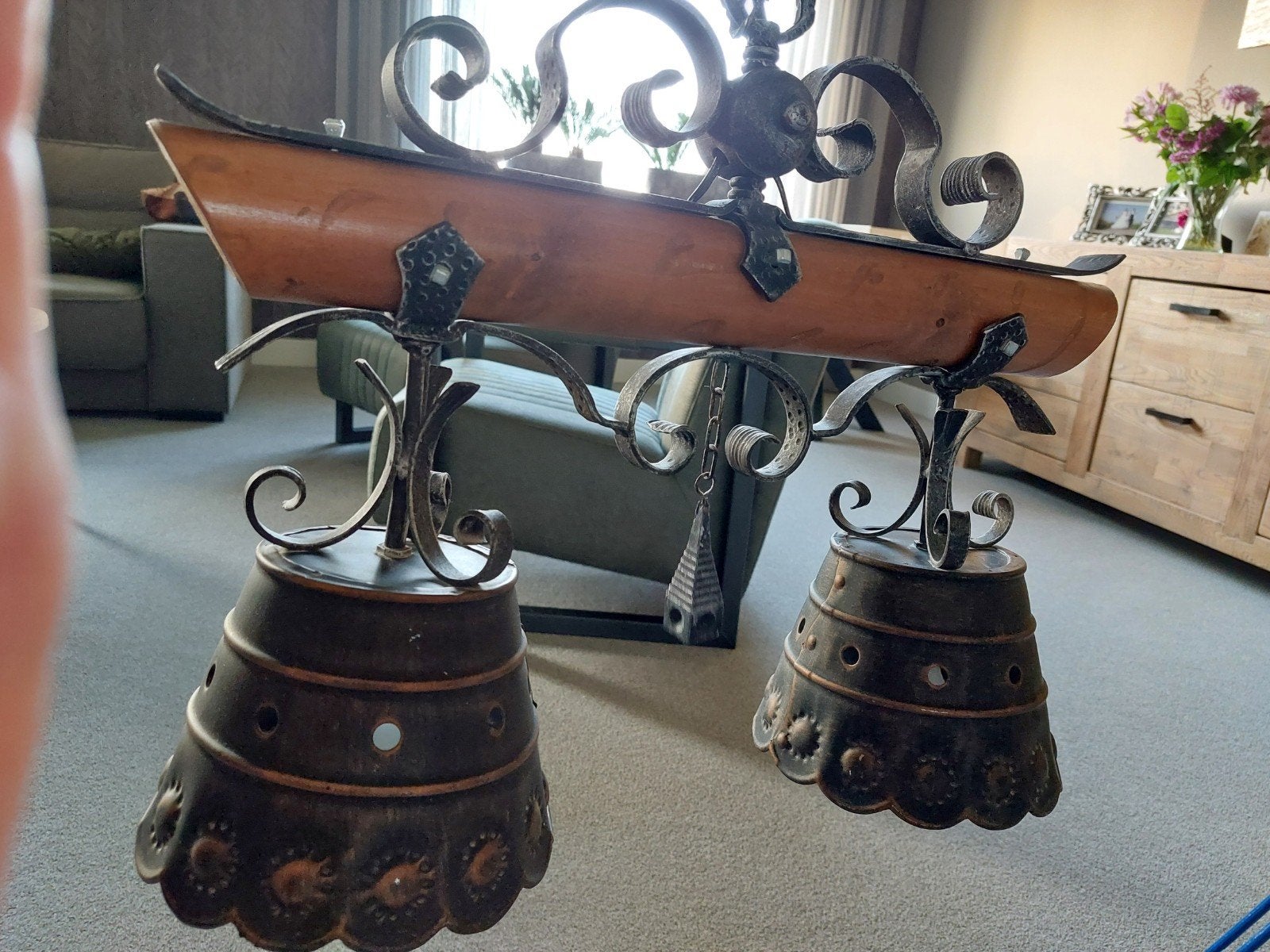 Stoere oer degelijke landelijke massief hanglamp, Ophalen of Verzenden