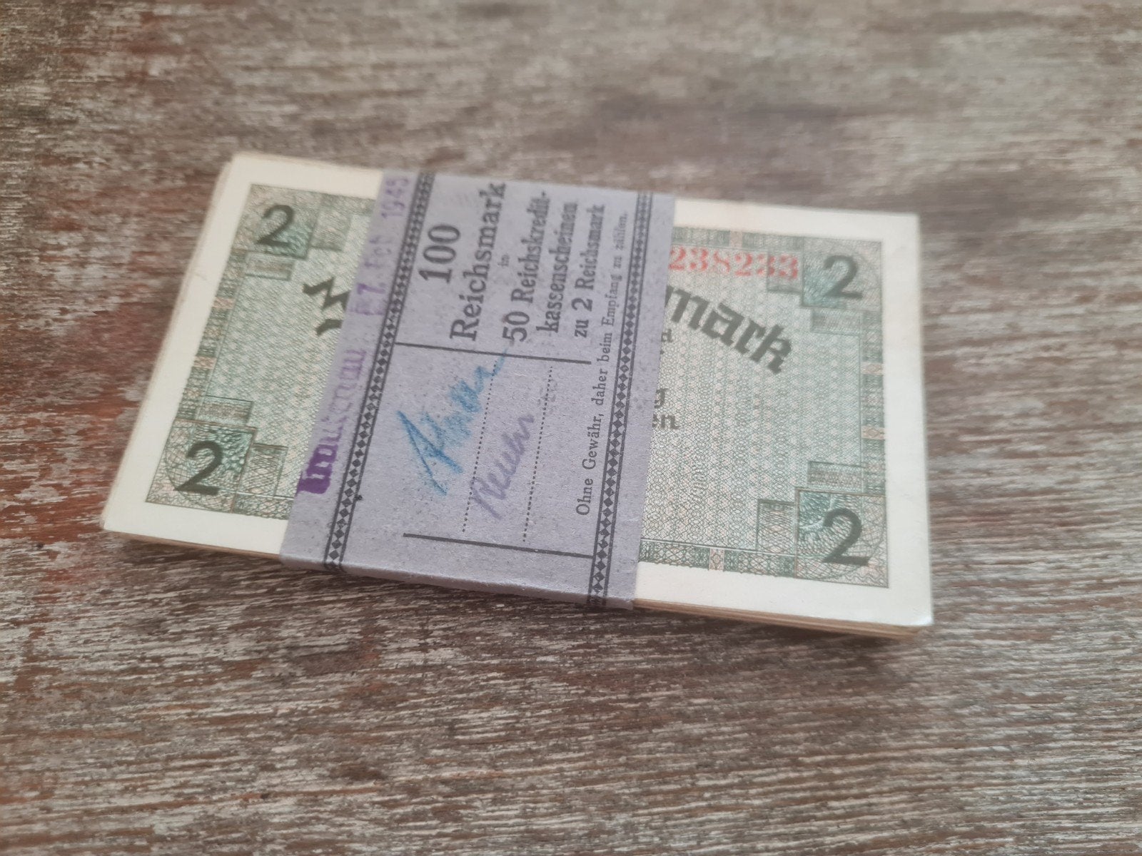Bundel 50x 2 Reichsmark Tweede Wereldoorlog, Ophalen of Verzenden, Overige soorten, Nederland