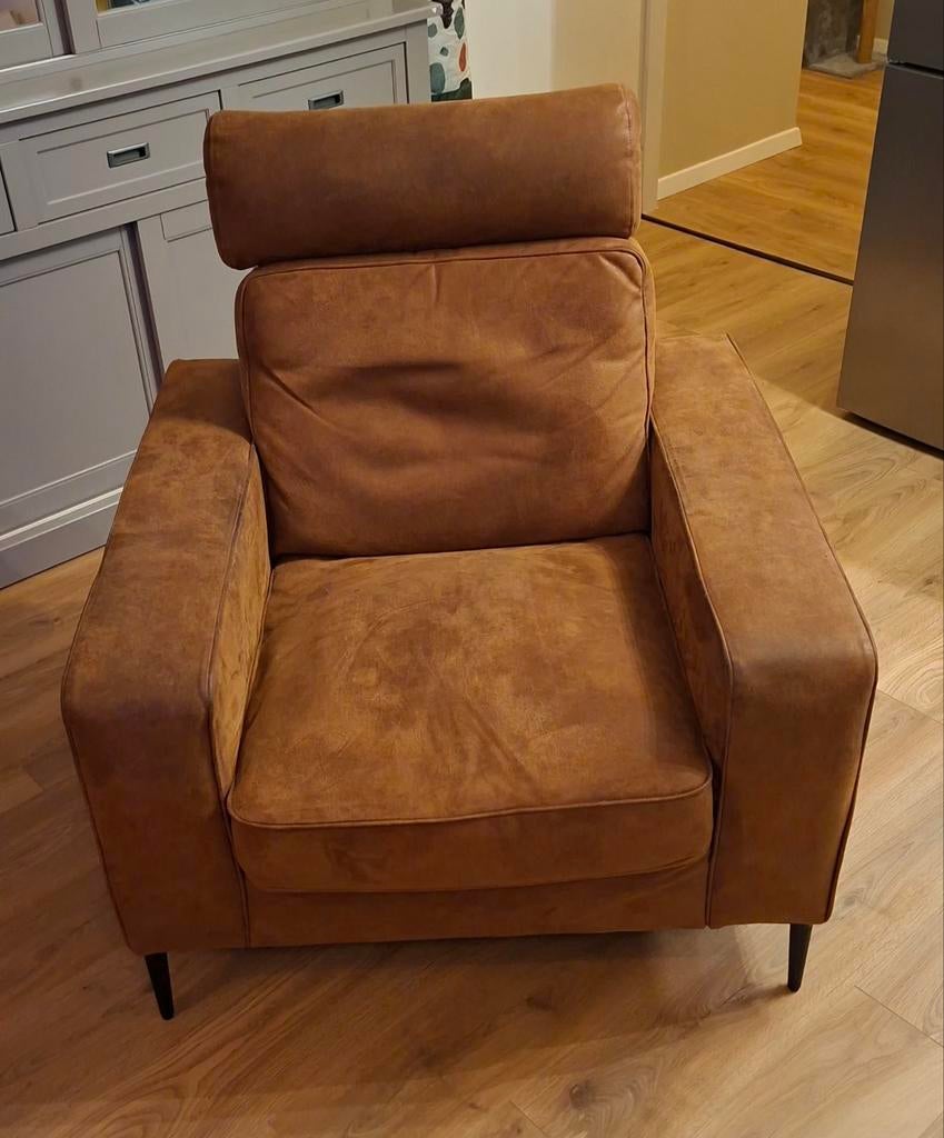 Comfortabele bruine fauteuil, Huis en Inrichting, Fauteuils, Gebruikt, 75 tot 100 cm, Ophalen