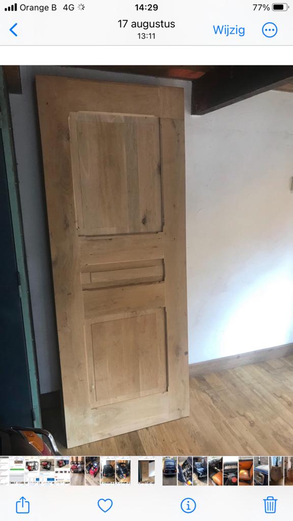 Massief eiken binnen deuren/ schuifdeur, Ophalen of Verzenden, Nieuw