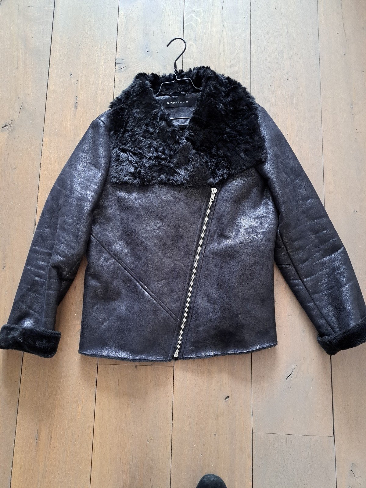 Expresso Zwarte Suède Winterjas Gevoerd mt 44, Expresso, Verzenden, Zwart