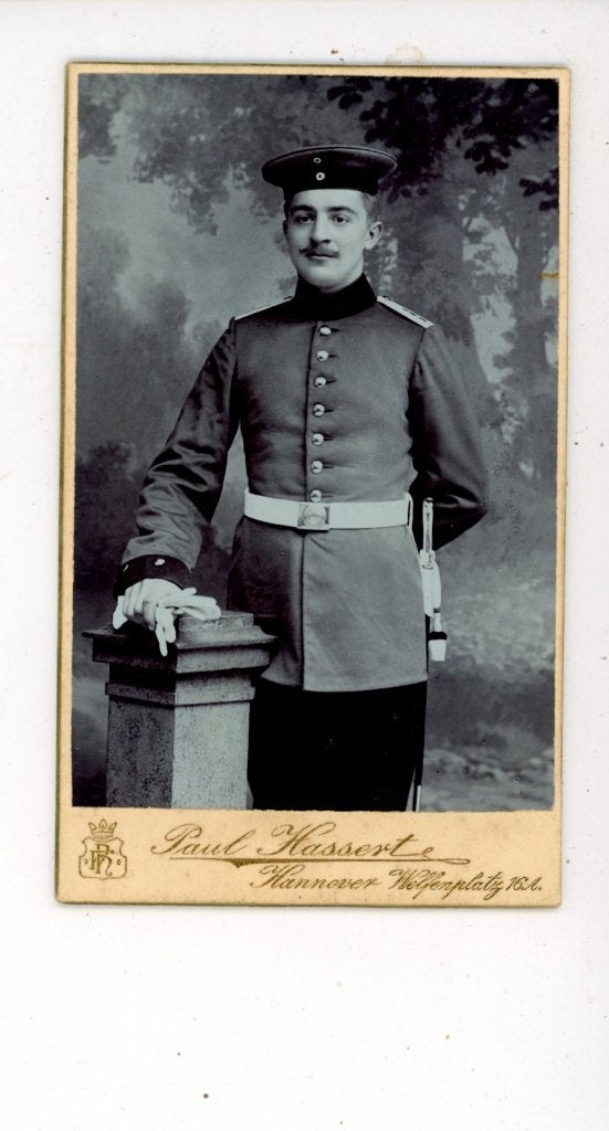 e51;Historische foto van Duitse soldaat uit 1907, Verzamelen, Verzenden, Landmacht, Duitsland, Foto of Poster