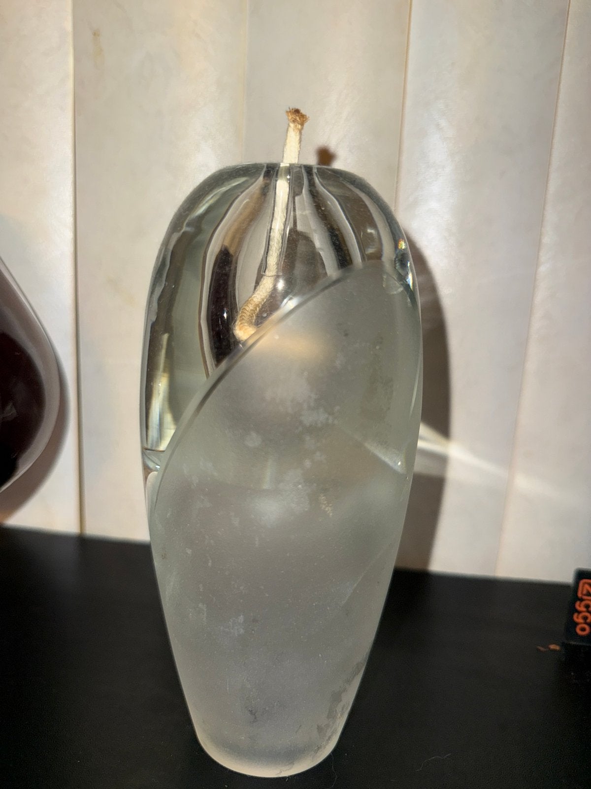 Glazen olielamp/kaars, mat en transparant, Ophalen of Verzenden