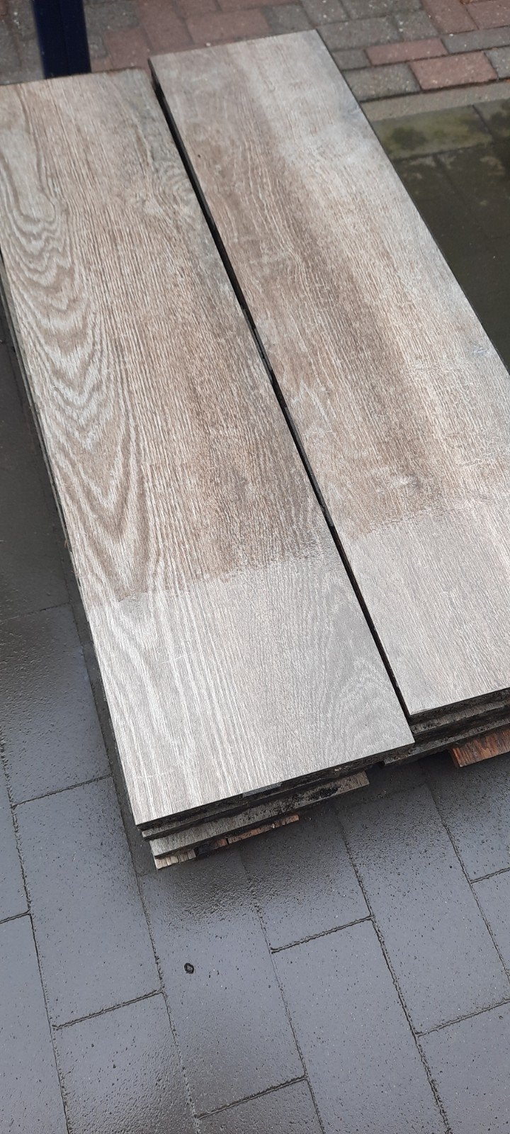 Geo Ceramica tuintegels houtlook 120x30x4 totaal 15m2, Tuin en Terras, Ophalen, Gebruikt, Keramiek, 10 m² of meer
