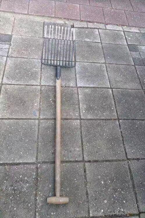 Aardappelvork - Puinvork - 10 tands - 140cm lengte, Tuin en Terras, Hand-tuingereedschap, Ophalen, Zo goed als nieuw, Vork