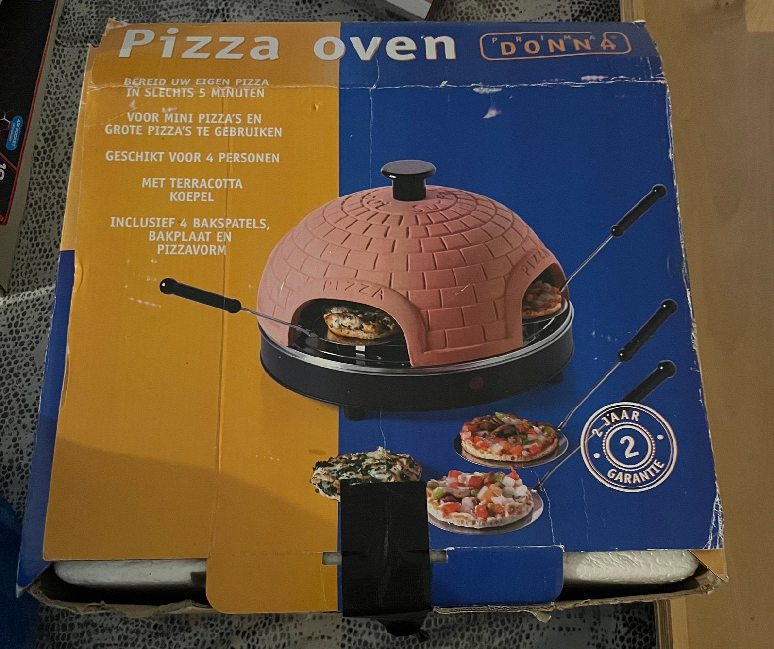 Steenoven pizzarette 4 pers., Ophalen, Gebruikt