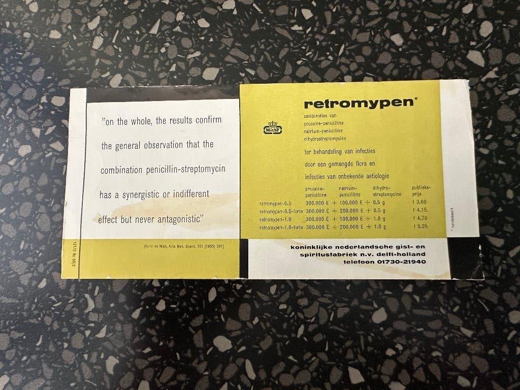 Vloeiblad Gist- en Spiritusfabriek. Retromypen Delft., Ophalen of Verzenden, Gebruikt, Gebruiksvoorwerp