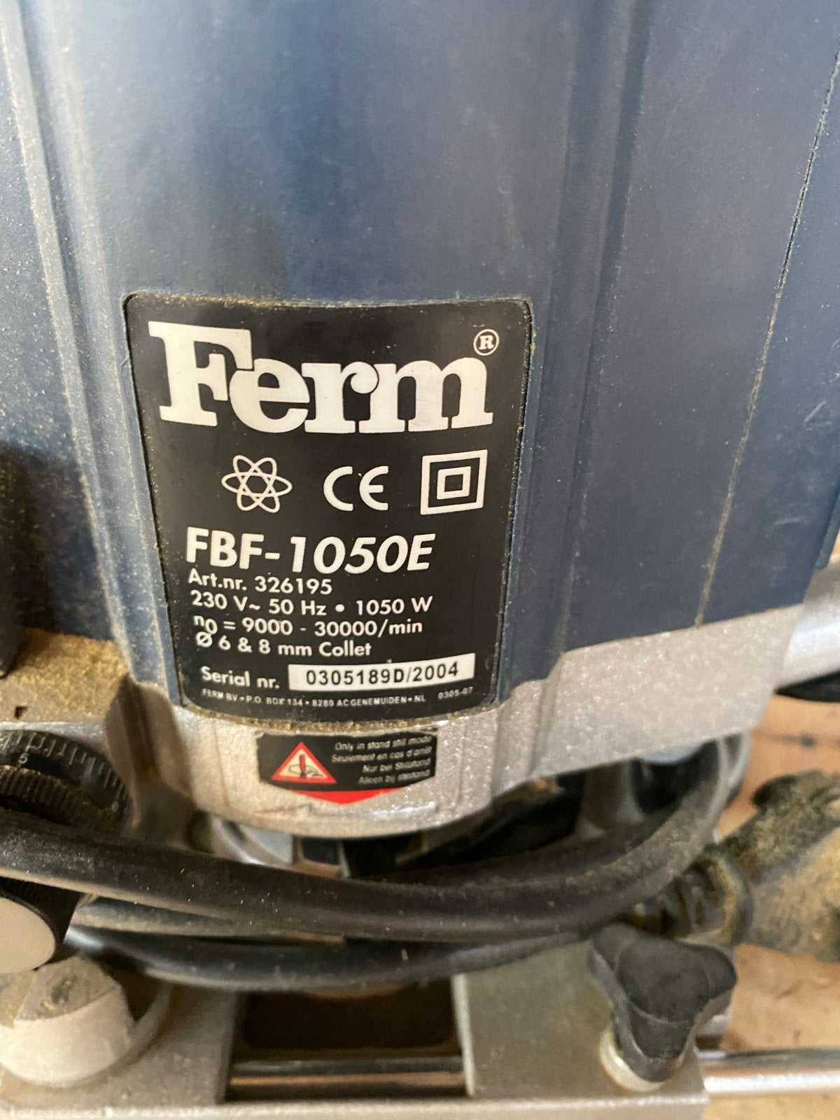 Ferm FBF-1050E Bovenfrees met Frezenset, Ophalen, Gebruikt, Elektrisch, Bovenfrees