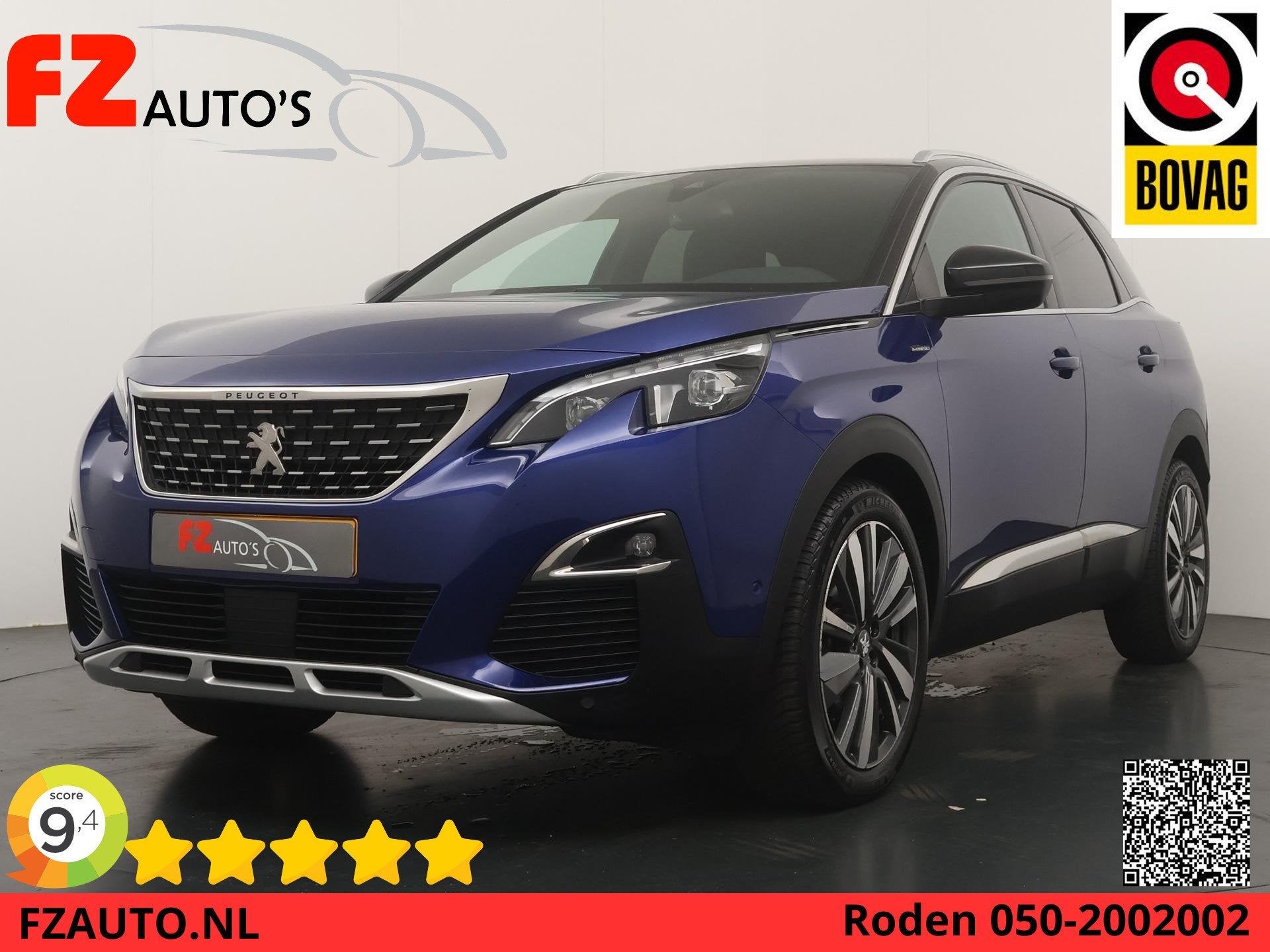 Peugeot 3008 1.2 PureTech GT Line - Navigatie - Achteruitrij, Blauw, Handgeschakeld, SUV of Terreinwagen, Benzine