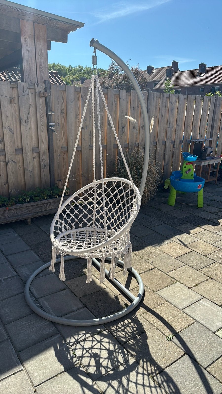 Hangstoel met standaard, Tuin en Terras, Hangmatten, Ophalen, Zo goed als nieuw, Met standaard