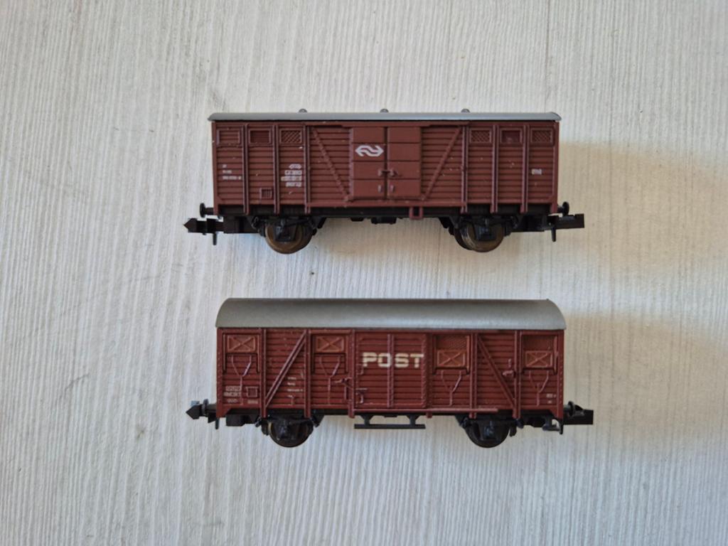6 Nette N-spoor NS gesloten wagons, Gebruikt, Gelijkstroom, Wagon, Ophalen of Verzenden